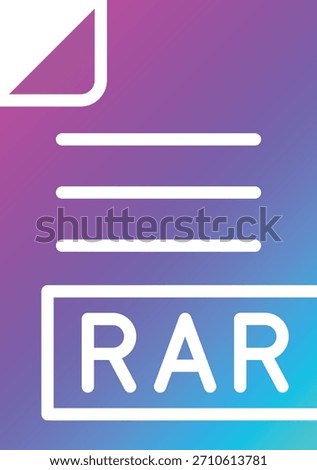 RAR Vector Icon Design Illustration