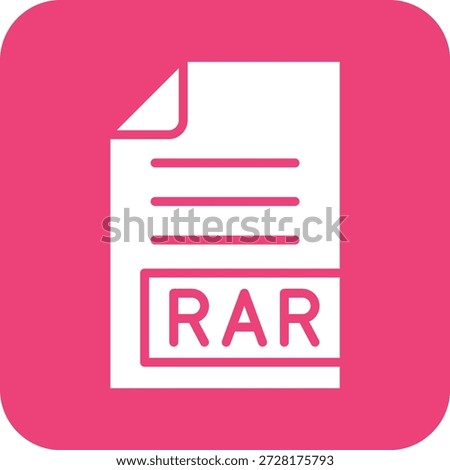 RAR Vector Icon Design Illustration