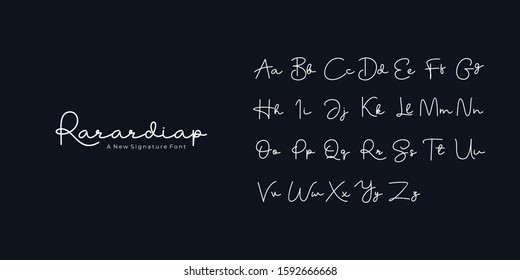 Rarardiap Signature Font, Ready To Use