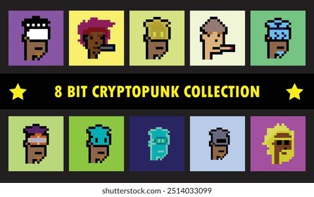 Rare 8-bit Cryptopunk NFT Art for Digital Collectors