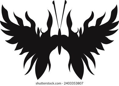 Rare Black Dragon butterfly Vector
