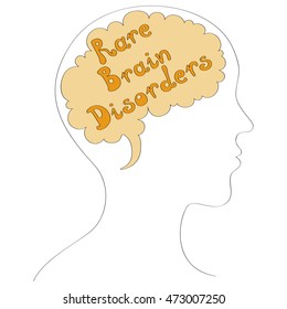 Rare brain disorders vector background 
