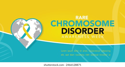 Rare chromosome disorder awareness day. in every June. Annual health awareness. background, banner, card, poster, template. Vector illustration.