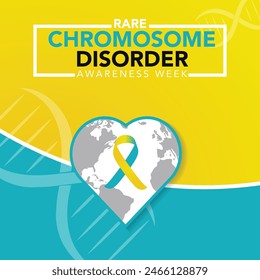 Rare chromosome disorder awareness day. in every June. Annual health awareness. background, banner, card, poster, template. Vector illustration.