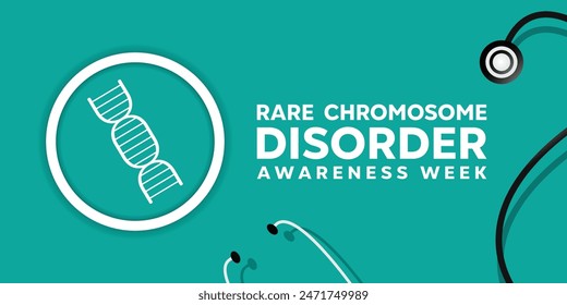 Rare Chromosome Disorder Awareness Wee. Great for cards, banners, posters, social media and more. Green background. 