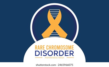 Rare Chromosome disorder awareness week every year in July. Template for background, banner, card, poster with text inscription.