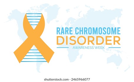 Rare Chromosome disorder awareness week every year in July. Template for background, banner, card, poster with text inscription.