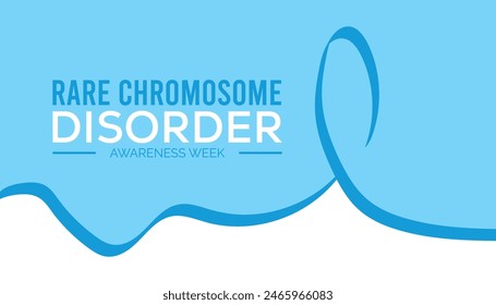 Rare Chromosome disorder awareness week every year in July. Template for background, banner, card, poster with text inscription.