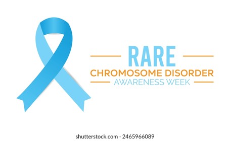 Rare Chromosome disorder awareness week every year in July. Template for background, banner, card, poster with text inscription.