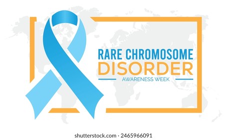 Rare Chromosome disorder awareness week every year in July. Template for background, banner, card, poster with text inscription.