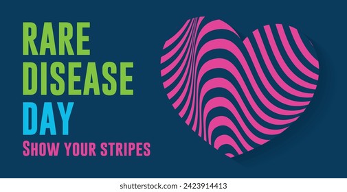 Rare Disease awareness month design concept show your stripes 