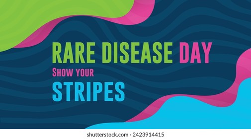 Rare Disease awareness month design concept show your stripes 