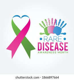 Rare Disease Awareness Month Vector Illustration. Suitable for Greeting Card, Poster and Banner.	