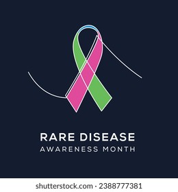 Rare disease awareness month, Vector illustration.