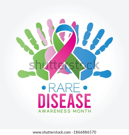 Rare Disease Awareness Month Vector Illustration. Suitable for Greeting Card, Poster and Banner.	