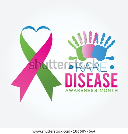 Rare Disease Awareness Month Vector Illustration. Suitable for Greeting Card, Poster and Banner.	