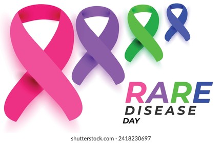 Rare Disease Day. background, banner, card, poster, template. Vector illustration.