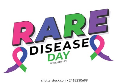 Rare Disease Day. background, banner, card, poster, template. Vector illustration.