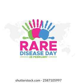 Rare Disease Day. background, banner, card, poster, template. Vector illustration, Illustration Of Rare Disease Day,Rare Disease Day Banner Background.