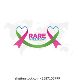 Rare Disease Day. background, banner, card, poster, template. Vector illustration, Illustration Of Rare Disease Day,Rare Disease Day Banner Background.