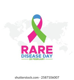 Rare Disease Day. background, banner, card, poster, template. Vector illustration, Illustration Of Rare Disease Day,Rare Disease Day Banner Background.