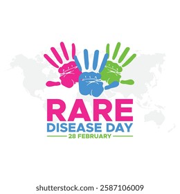 Rare Disease Day. background, banner, card, poster, template. Vector illustration, Illustration Of Rare Disease Day,Rare Disease Day Banner Background.