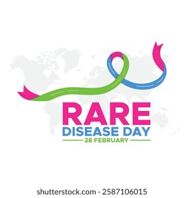 Rare Disease Day. background, banner, card, poster, template. Vector illustration, Illustration Of Rare Disease Day,Rare Disease Day Banner Background.