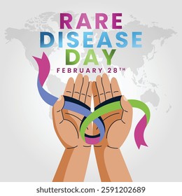 Rare Disease Day. background, banner, card, poster, template. Vector illustration, Illustration Of Rare Disease Day,Rare Disease Day Banner Background.