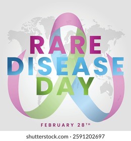 Rare Disease Day. background, banner, card, poster, template. Vector illustration, Illustration Of Rare Disease Day,Rare Disease Day Banner Background.