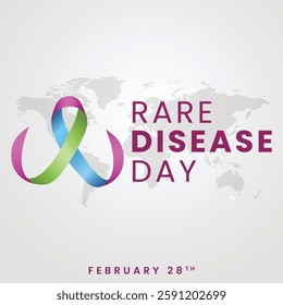 Rare Disease Day. background, banner, card, poster, template. Vector illustration, Illustration Of Rare Disease Day,Rare Disease Day Banner Background.