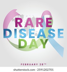 Rare Disease Day. background, banner, card, poster, template. Vector illustration, Illustration Of Rare Disease Day,Rare Disease Day Banner Background.