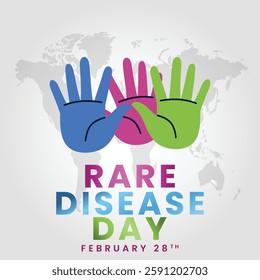 Rare Disease Day. background, banner, card, poster, template. Vector illustration, Illustration Of Rare Disease Day,Rare Disease Day Banner Background.