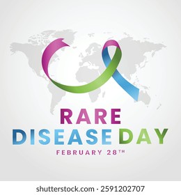 Rare Disease Day. background, banner, card, poster, template. Vector illustration, Illustration Of Rare Disease Day,Rare Disease Day Banner Background.