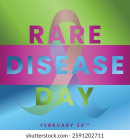 Rare Disease Day. background, banner, card, poster, template. Vector illustration, Illustration Of Rare Disease Day,Rare Disease Day Banner Background.