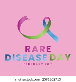 Rare Disease Day. background, banner, card, poster, template. Vector illustration, Illustration Of Rare Disease Day,Rare Disease Day Banner Background.