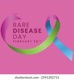 Rare Disease Day. background, banner, card, poster, template. Vector illustration, Illustration Of Rare Disease Day,Rare Disease Day Banner Background.