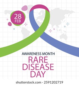 Rare Disease Day. background, banner, card, poster, template. Vector illustration, Illustration Of Rare Disease Day,Rare Disease Day Banner Background.