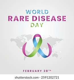 Rare Disease Day. background, banner, card, poster, template. Vector illustration, Illustration Of Rare Disease Day,Rare Disease Day Banner Background.