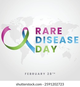 Rare Disease Day. background, banner, card, poster, template. Vector illustration, Illustration Of Rare Disease Day,Rare Disease Day Banner Background.