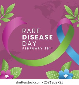 Rare Disease Day. background, banner, card, poster, template. Vector illustration, Illustration Of Rare Disease Day,Rare Disease Day Banner Background.