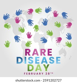 Rare Disease Day. background, banner, card, poster, template. Vector illustration, Illustration Of Rare Disease Day,Rare Disease Day Banner Background.