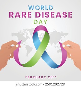 Rare Disease Day. background, banner, card, poster, template. Vector illustration, Illustration Of Rare Disease Day,Rare Disease Day Banner Background.