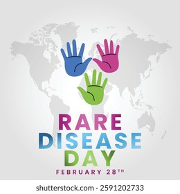 Rare Disease Day. background, banner, card, poster, template. Vector illustration, Illustration Of Rare Disease Day,Rare Disease Day Banner Background.