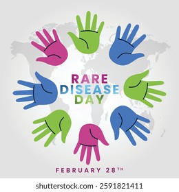 Rare Disease Day. background, banner, card, poster, template. Vector illustration, Illustration Of Rare Disease Day,Rare Disease Day Banner Background.