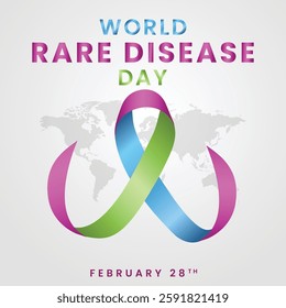 Rare Disease Day. background, banner, card, poster, template. Vector illustration, Illustration Of Rare Disease Day,Rare Disease Day Banner Background.