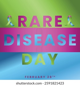 Rare Disease Day. background, banner, card, poster, template. Vector illustration, Illustration Of Rare Disease Day,Rare Disease Day Banner Background.