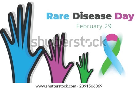 Rare Disease Day. background, banner, card, poster, template. Vector illustration.