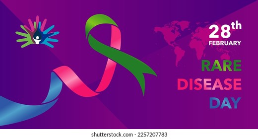 rare disease day banner, poster vector. health care concept illustration. eps 10