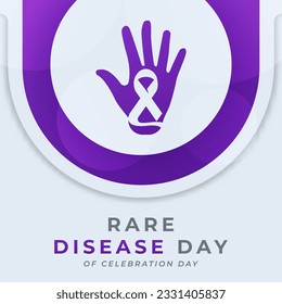 Rare Disease Day Celebration Vector Design Illustration for Background, Poster, Banner, Advertising, Greeting Card