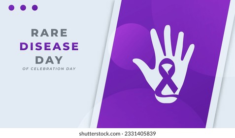 Rare Disease Day Celebration Vector Design Illustration for Background, Poster, Banner, Advertising, Greeting Card